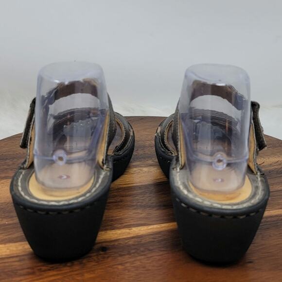 Clarks Unstructured Un Ames Bronze Leather Women's Wedge Sandals 7 - Picture 3 of 6